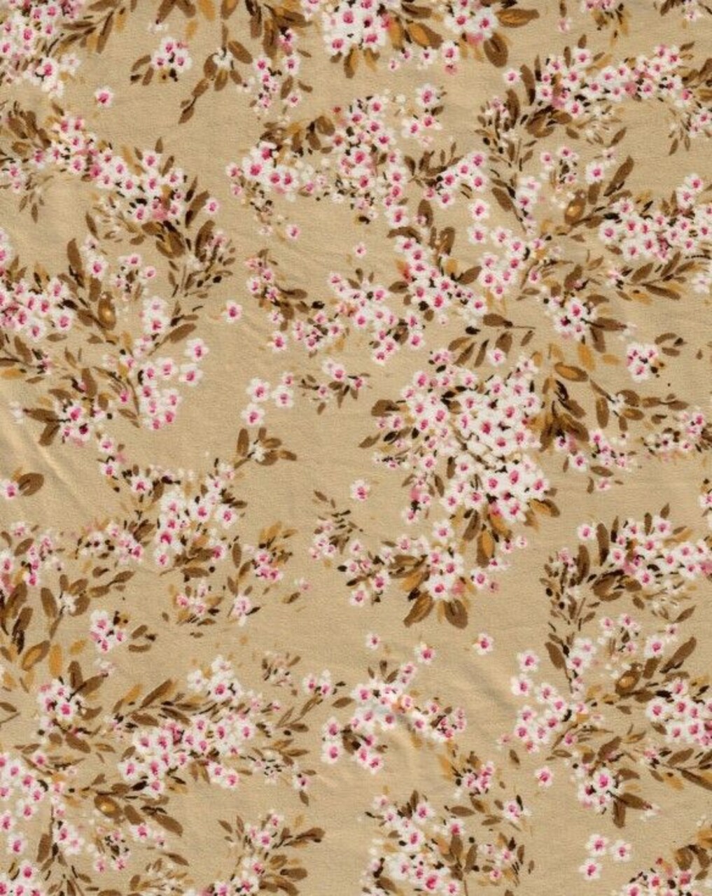 1 Yard Brushed DTY Floral Print Knit Fabric 170 GSM, 58/60″ Wide Polyester Spandex Blend